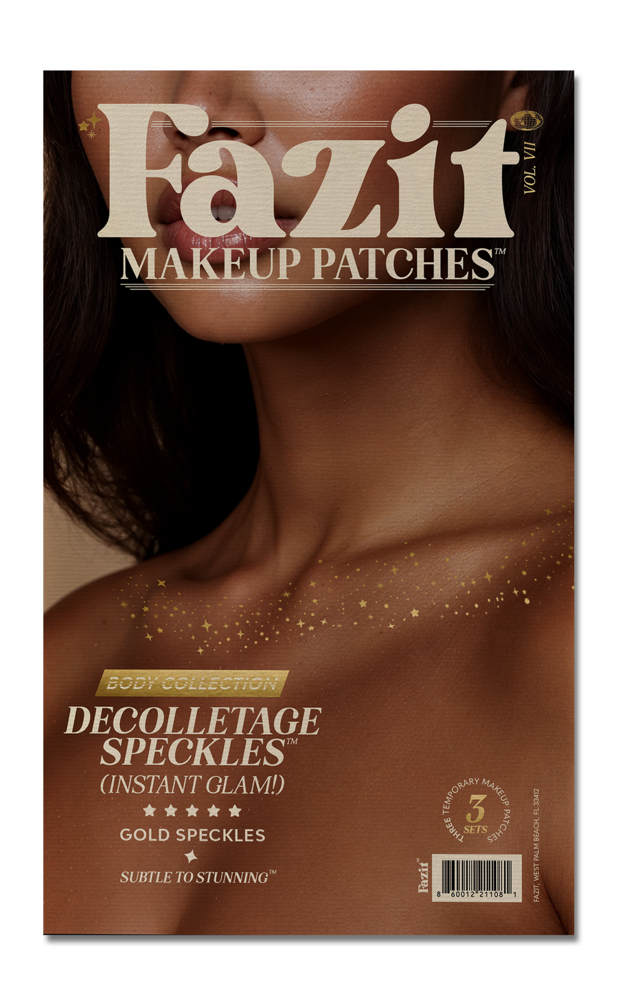 Gold Decolletage Glitter Makeup Patches