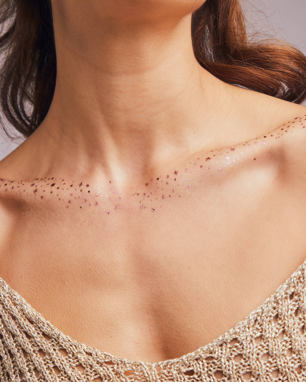 Rose Decolletage Glitter Makeup Patches