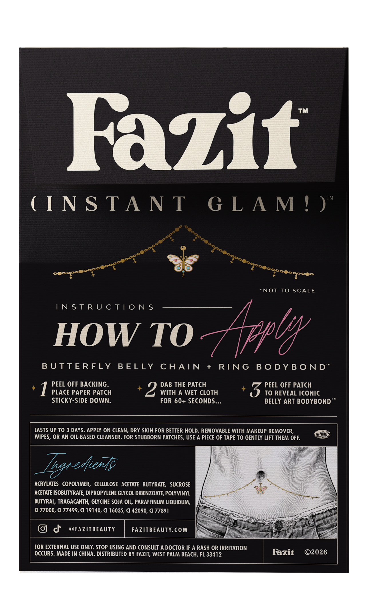 Butterfly Belly Chain + Ring Bodybond