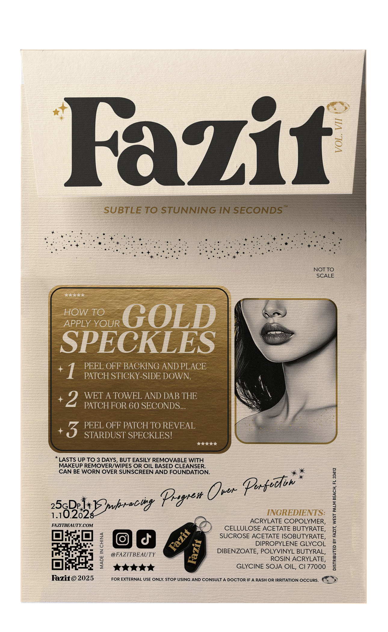 gold decolletage patches