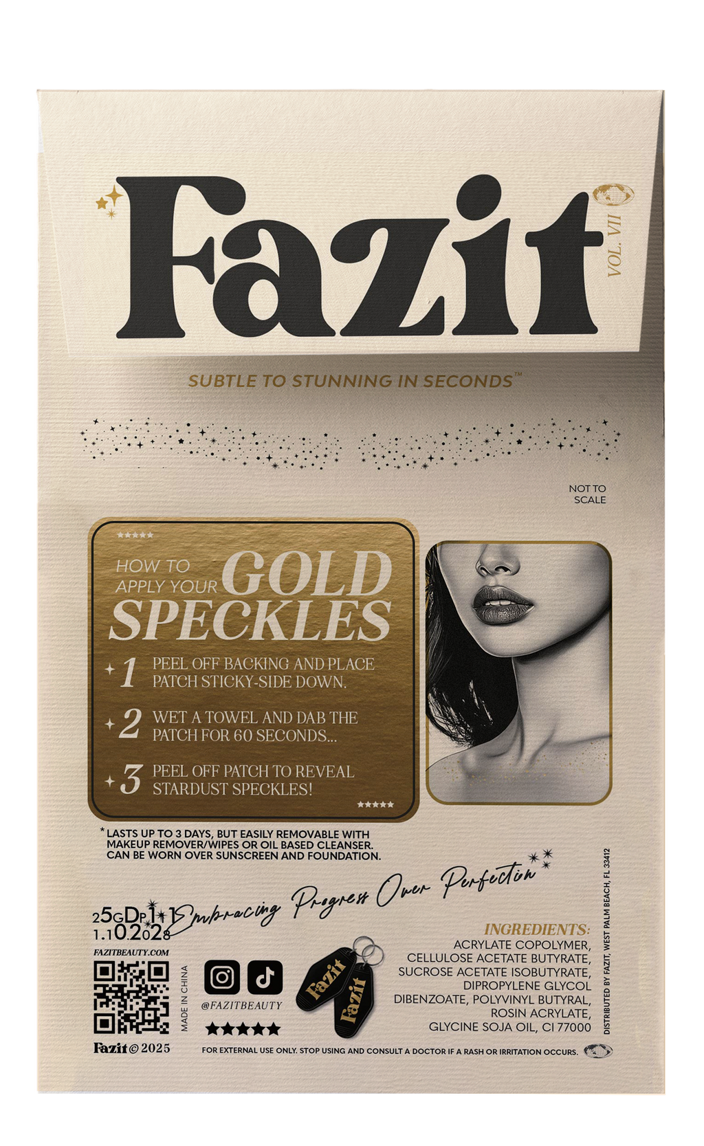 Gold Decolletage Glitter Makeup Patches