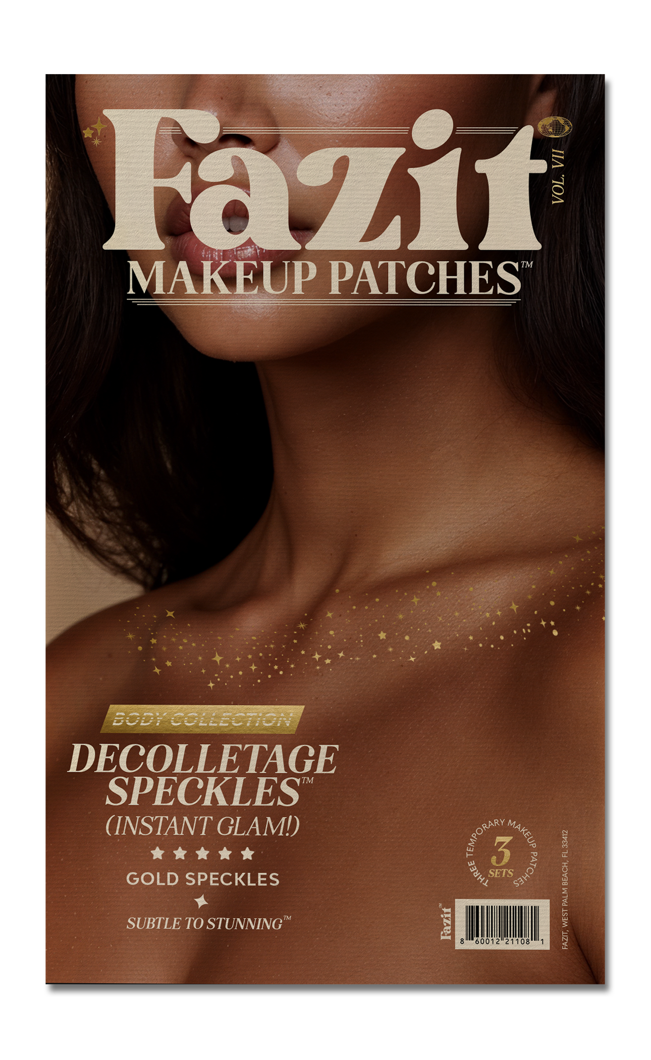 gold decolletage patches