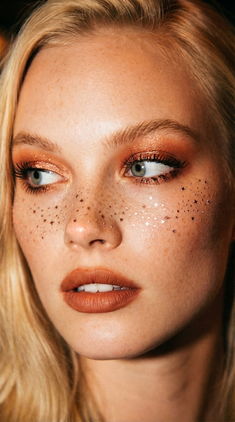 Rose Gold Stardust Speckles Makeup Patches