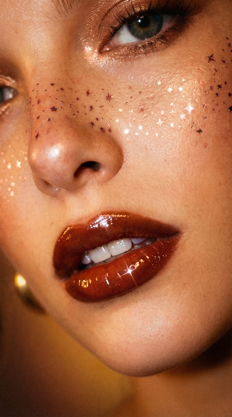 Rose Gold Stardust Speckles Makeup Patches
